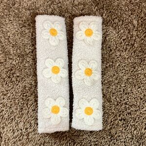 SHEIN White and Yellow seatbelt covers